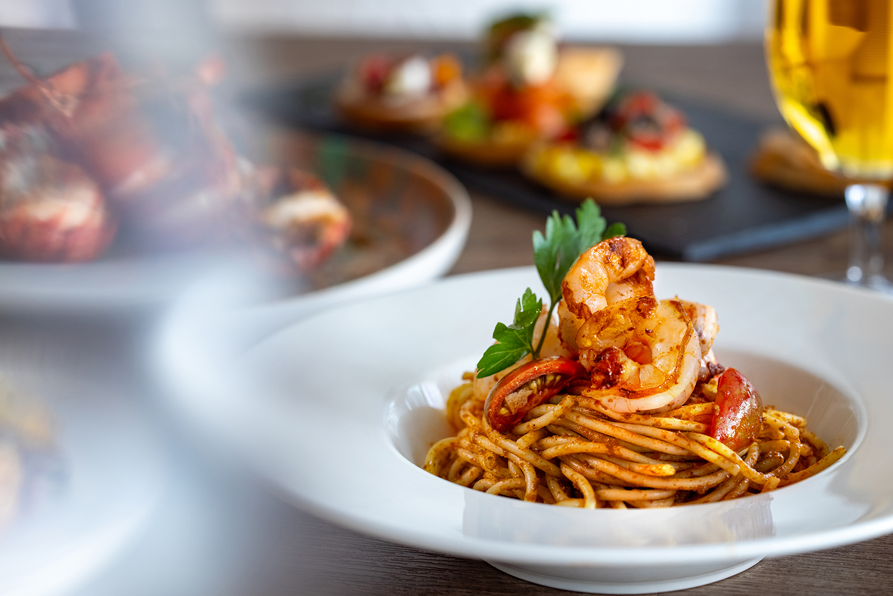 Restaurants In Central Hong Kong - Nina Hospitality Central Market Dining CITTA Sun Dried Tomato Chilli Pesto Spaghetti With Prawn