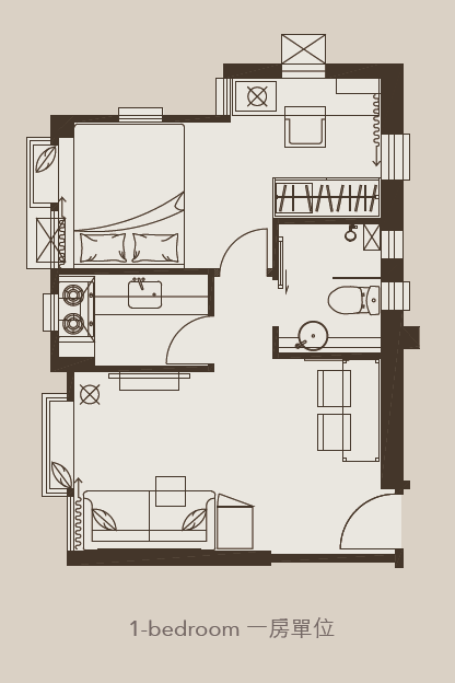Lodgewood by Nina Hospitality | Wan Chai Bedroom Floor Plan