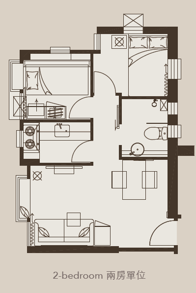 Lodgewood by Nina Hospitality | Wan Chai Bedroom Floor Plan